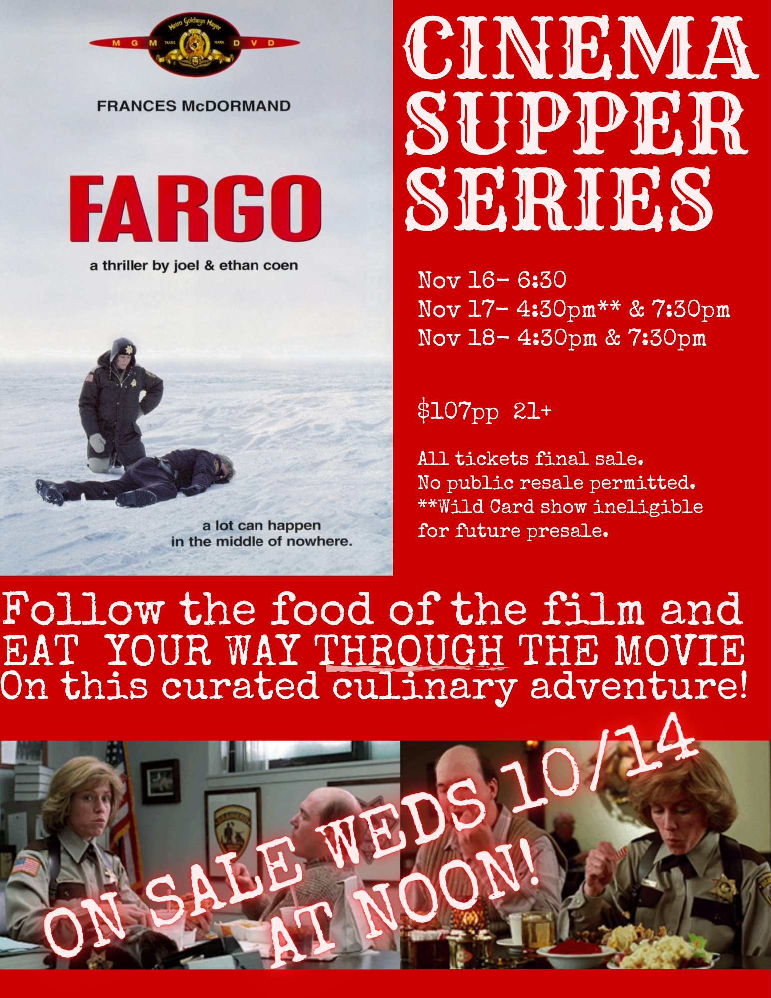 Fargo Cinema Supper Series poster